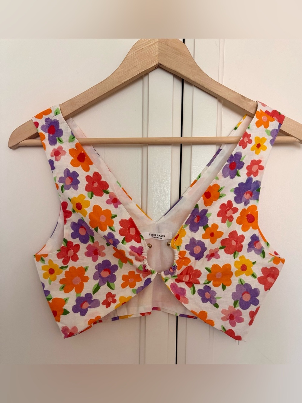 Peppermayo Watching Sunsets Crop - Blooming Linen Cotton Size 4 - Picture 6 of 10
